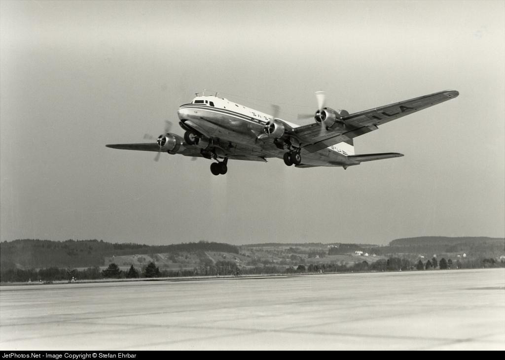 photo aviation aircraft HB-ILA DOUGLAS DC-4 SWISSAIR 1960 